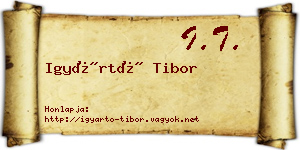 Igyártó Tibor névjegykártya